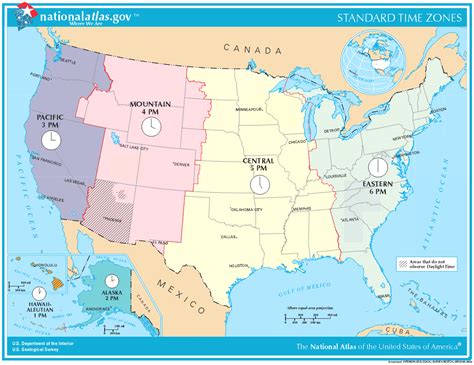 Maps: Usa Map With Time Zones