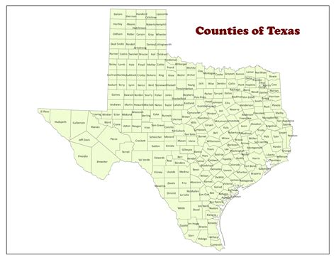 Best Photos of Texas County Map - Large Texas County Map, Texas Counties Map and Texas Map with