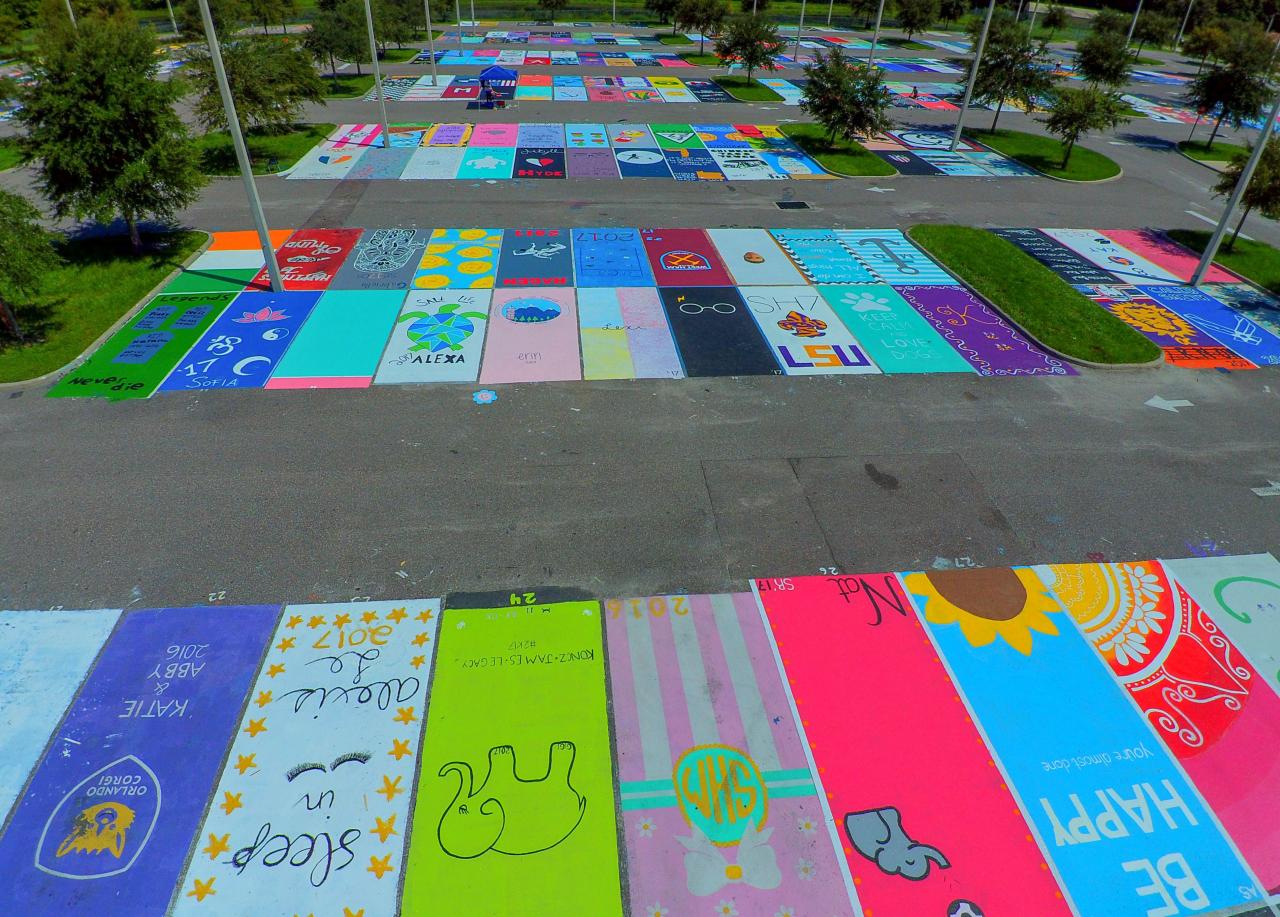 These students painted their parking spots, and the results are a win for arts education