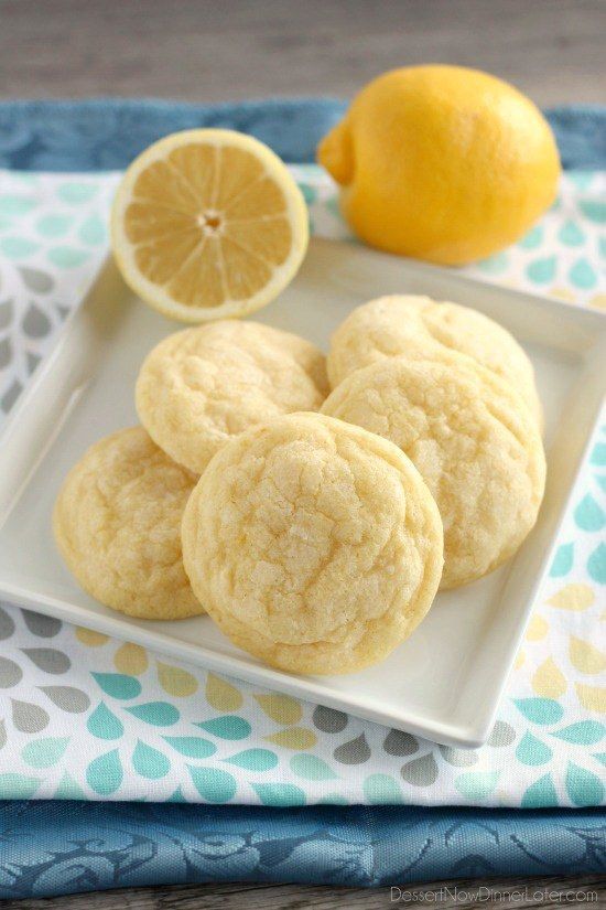 Soft Baked Lemon Cookies | Recipe | Lemon cookies recipes, Lemon cookies, Bake sale desserts