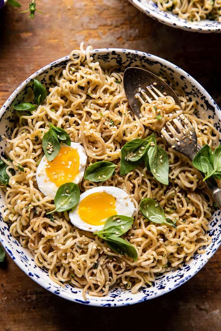 15 Minute Garlic Butter Ramen Noodles. - Half Baked Harvest | Recipe | Ramen noodles, Vegetable