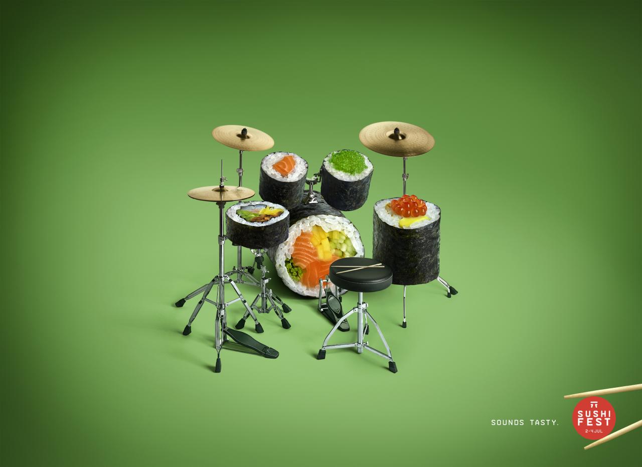 Print ad: Sushi Fest: Sounds Tasty