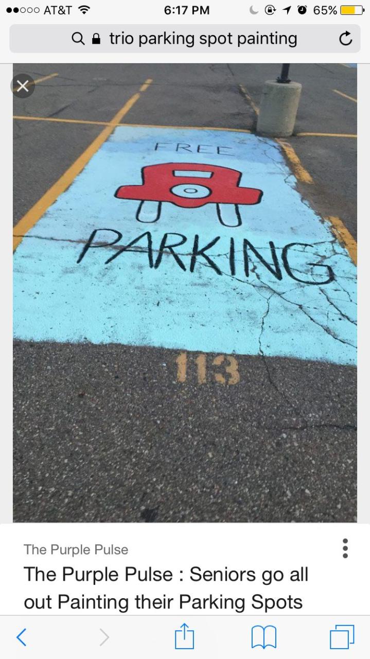 Pin by renee on Cute | Parking spot painting, Parking lot painting, Funny senior parking spaces