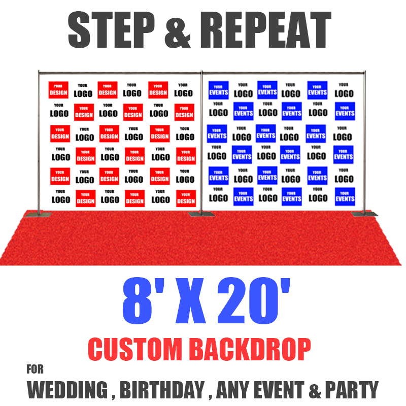 8x20 Step and Repeat Banner - eventbackdropbanner.com
