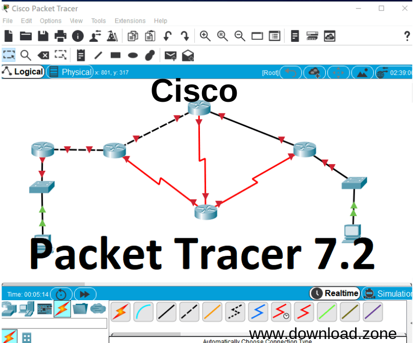 Cisco Packet tracer network simulation tool V7.2.1 free direct downoad