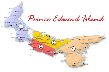 Map of Canada Regional City in the Wolrd: Prince Edward Island Map Political