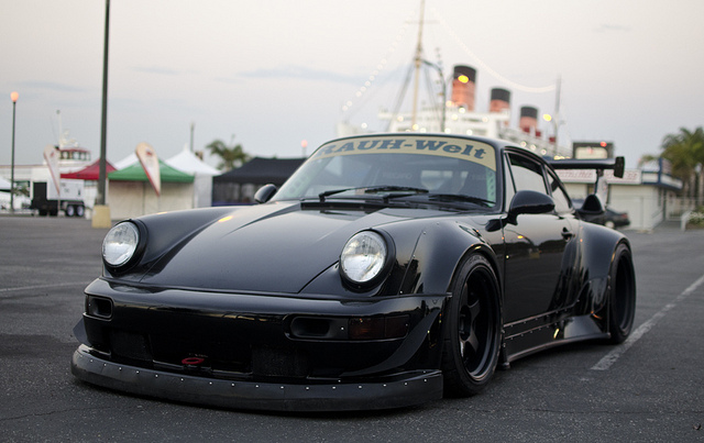 RWB Porsche 911 Rauh-Welt Begriff 964 black with black alloy wheels | Revival Sports Cars Limited