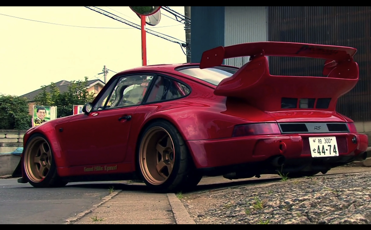 RWB Porsche 911 Rauh-Welt Begriff 964 low red driveway | Revival Sports Cars Limited