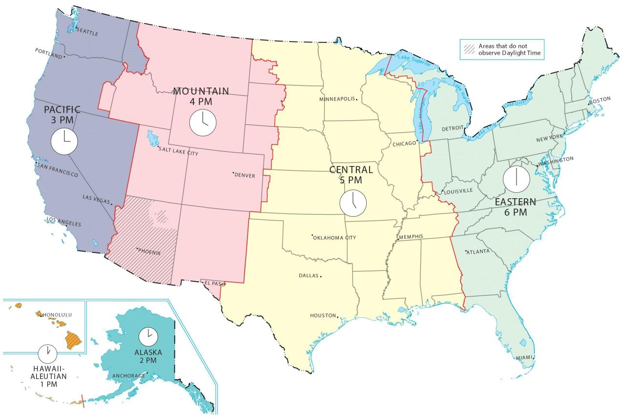 US Time Zone Map - GIS Geography