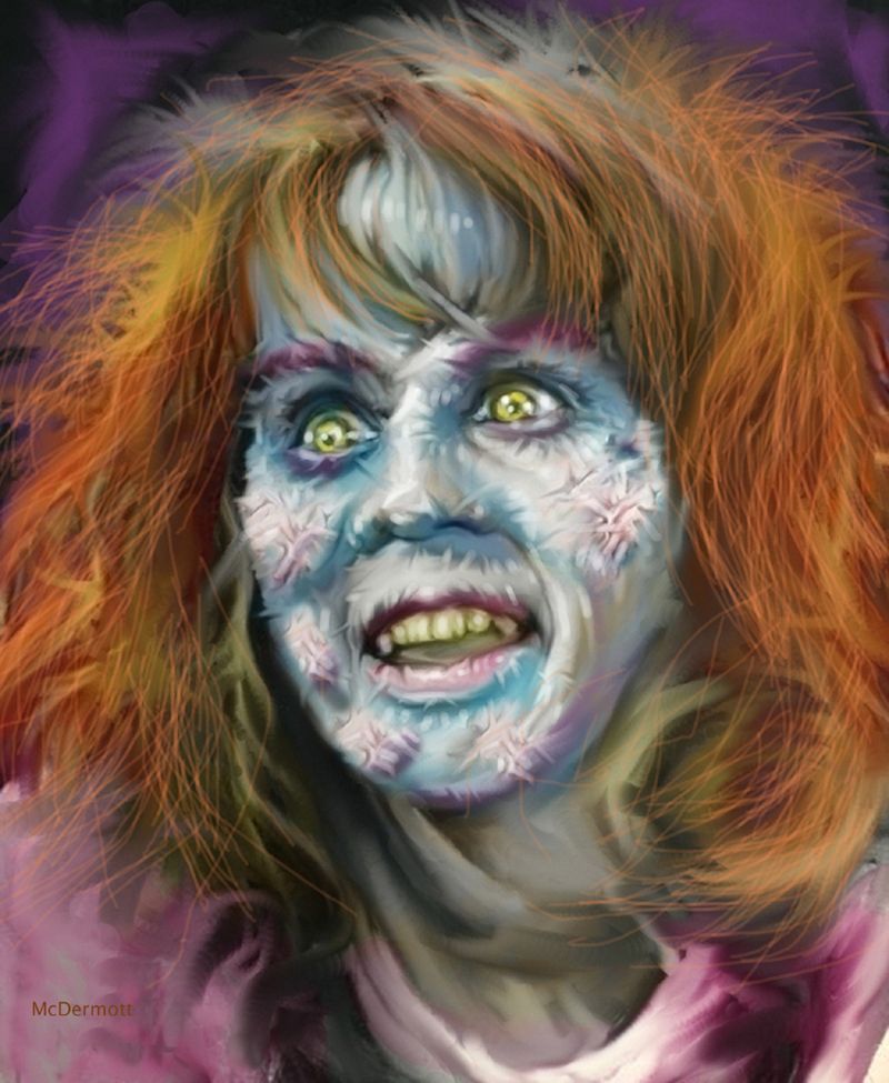 Linda Blair from the Exorcist by JamesPeterMcDermott | Website Horror Show, Horror Art, Scary