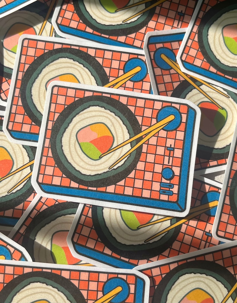 Music for A Sushi Restaurant Sticker - Etsy