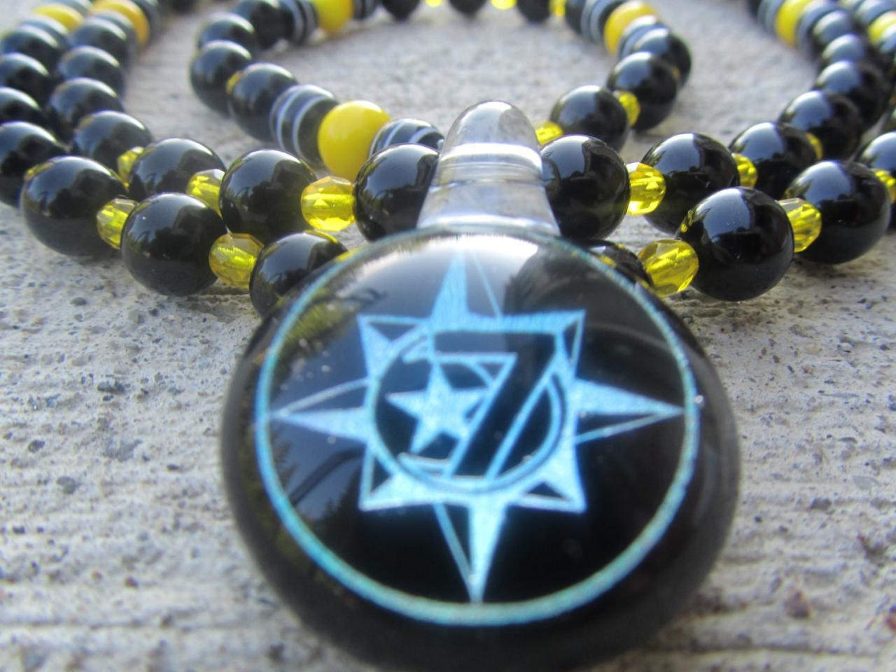 Nation of Gods and Earths on black yellow faceted and Yellow