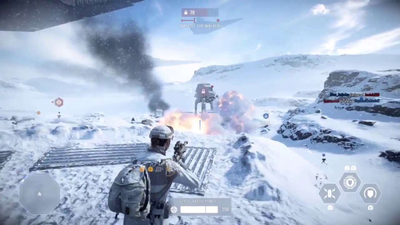 Star Wars Battlefront 2 - Specialist killstreak and fast win! NT-242 gameplay on Hoth - YouTube