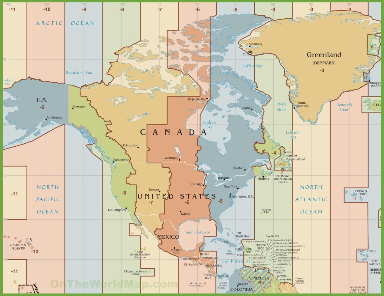 America Time Zones Map | My blog