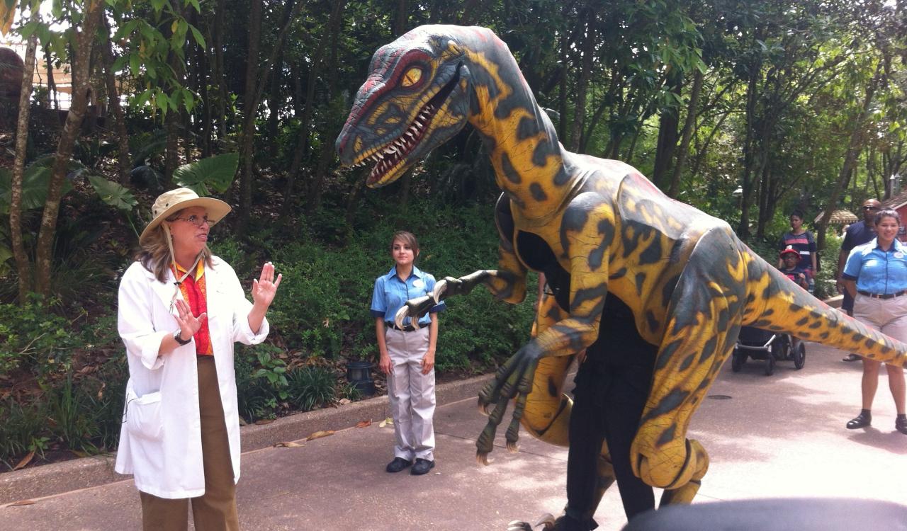 New character test features a walking velociraptor at Animal Kingdom