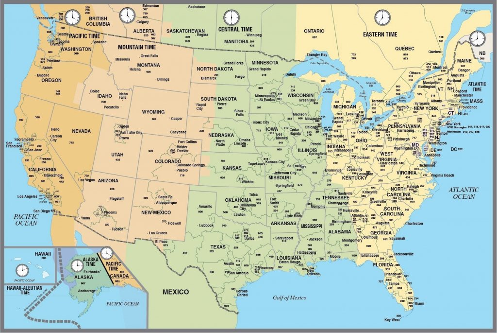 Printable North America Time Zone Map - Printable Maps